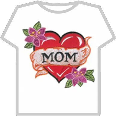 Heart With Mom Tattoohdmc6 Roblox Flower Png Mom Tattoo Png