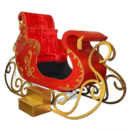 Oversized Santau0027s Sleigh Sled Png Santa Sleigh Png