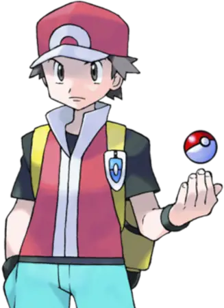 Red Pokemon Trainer Red Png Pokemon Red Png