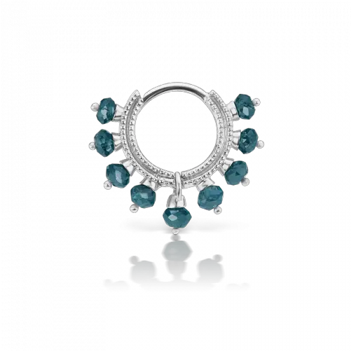 65mm Blue Diamond Coronet Ring Maria Tash Png