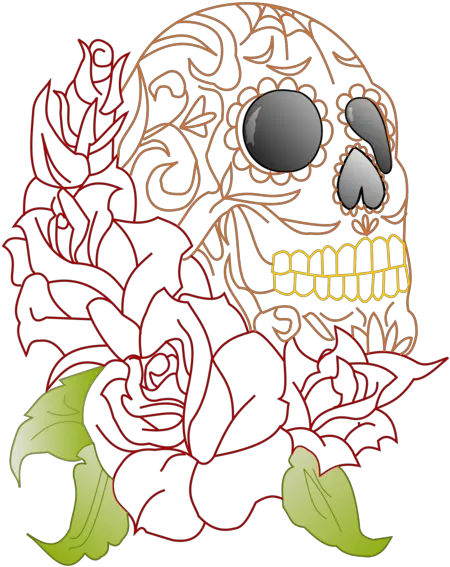 The Punisher Roses With Skull Head Transparent Png Clip Art Punisher Skull Transparent