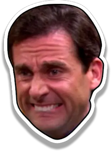 Sticker Maker Michael Scott Grimace Face Png The Office Png