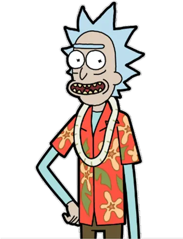 Hawaiian Rick Rick And Morty Png Rick Png