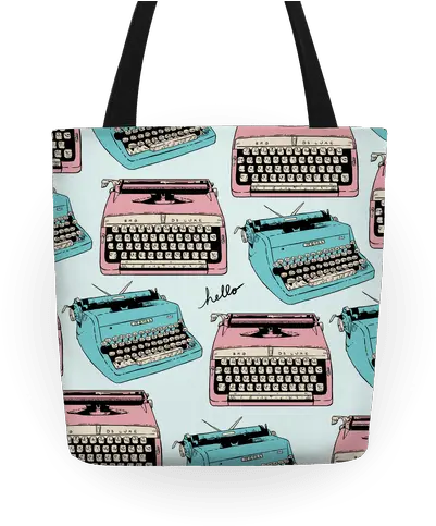 Typewriter Pattern Totes Lookhuman Tote Bag Png Typewriter Png