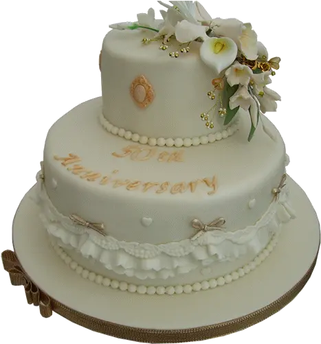 Golden Anniversary Kimboscakes Wedding Cakes For Anniversary Png Wedding Cake Png