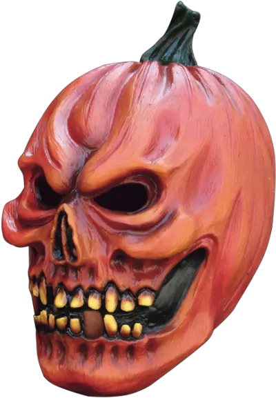 Download Scary Pumpkin Mask Orange With Mask Png Scary Pumpkin Png