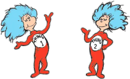 2 Png Images In Cat In The Hat Knows Thing 1 And Thing 2 Png