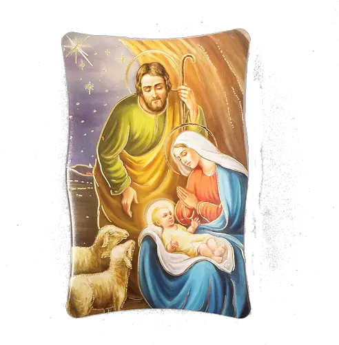 Holy Family Christmas Plaque 8 X 10 Foliage Border Holy Family Christmas Png Saint Francis Of Assisi Icon