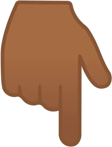 Backhand Index Pointing Down Medium Dark Skin Tone Emoji Hand Pointing Down Emoji Png Point Finger Png