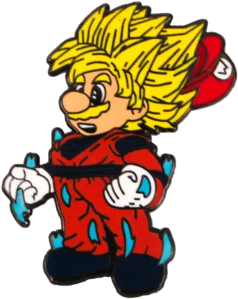 Download Super Saiyan Mario Hat Pin V2 Super Saiyan Png Mario Super Saiyajin Super Saiyan Png