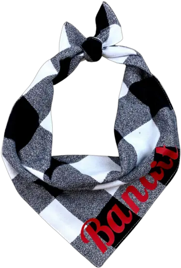 Classic Black Check Lovely Png Black Bandana Png