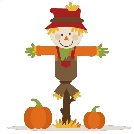 Scarecrow With Pumpkins Svg Cutting File Fall Cut Files Transparent Scarecrow Clip Art Png Pumpkins Png