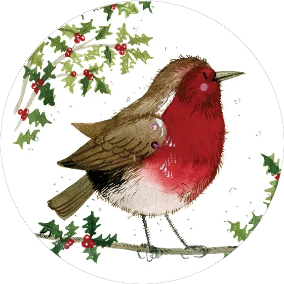 Christmas Robin Gift Tag Alex Clark Art Png Christmas Robin Gift Tag Png