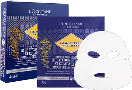 Immortelle Hydration U0026 Glow Sheet Mask L Occitane Immortelle Hydration Glow Sheet Mask Png Sheet Of Paper Png