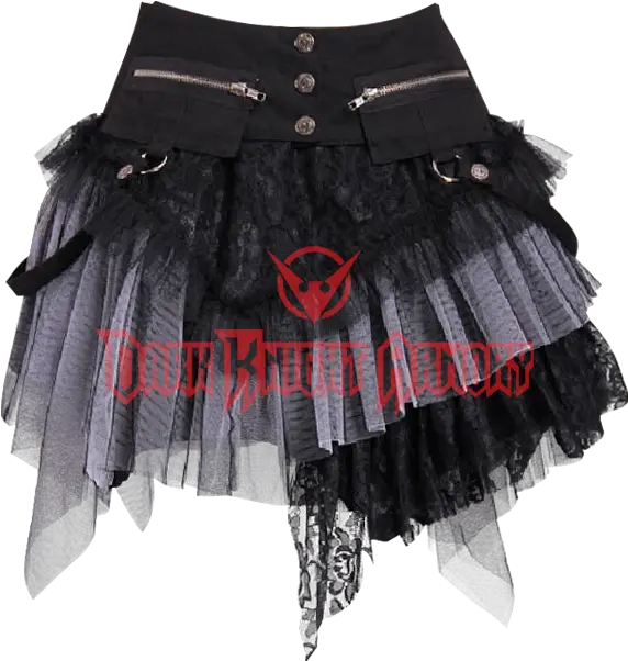 Download Gothic Short Layered Punk Png Skirt Png