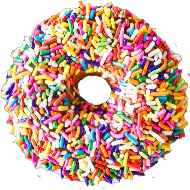 Donut Chocolate One Donut With Sprinkles Png Sprinkles Png