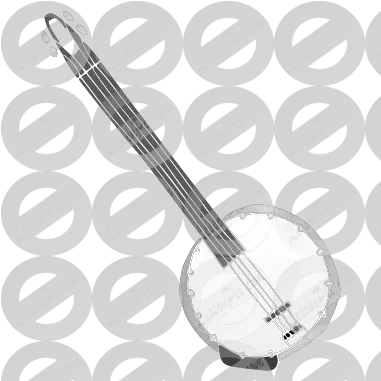 Banjo Stencil For Classroom Therapy Emblem Png Banjo Png