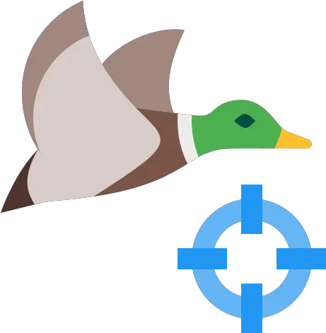 Duck Hunt Icon In Color Style Flying Duck Emoji Png Duck Hunt Icon