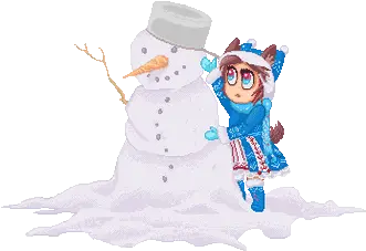 Snow Snowman Girl Girls Kid Kids Winter Christmas X Cartoon Png Transparent Snow Gif