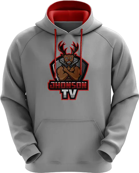 Jhonson Tv Logo Hoodie Greyred Hoodie Png Star Lord Logo