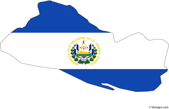 Flag Map Of El Salvador El Salvador Outline Png El Salvador Flag Png