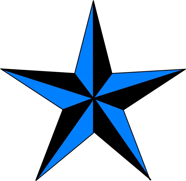 Blue Black Texas Star Clip Art Old School Star Tattoo Blue And Black Star Png Black Star Png