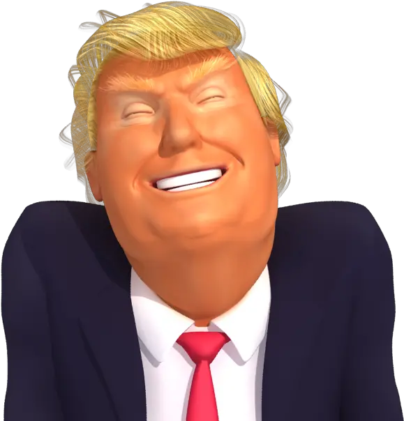 Laughing Trump 3d Caricature Emoji Transparent 3d Emoji Png Laugh Png