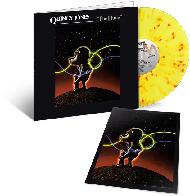 The Dude Yellow W Orange And Red Splatter Limited Edition Quincy Jones The Dude Lp Png Def Jam Icon Ti