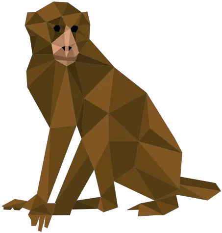 Capuchin Monkey Low Poly Transparent Png U0026 Svg Vector File Monkey Low Poly Monkey Transparent