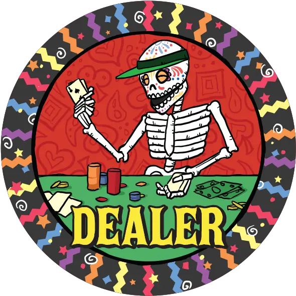 Dia De Los Muertos Dealer Button Black 49mm Or 60mm Art Png Dia De Los Muertos Png