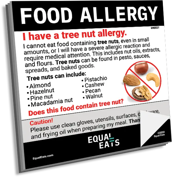 Tree Nut Allergy Sticky Notes Food Allergy Png Sticky Notes Png