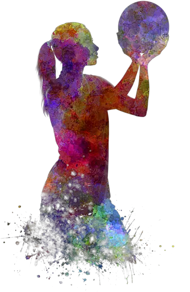 Girl Basketball Player Silhouette Png Woman Basketball Girls T Shirt Holi Print Basketball Silhouette Png