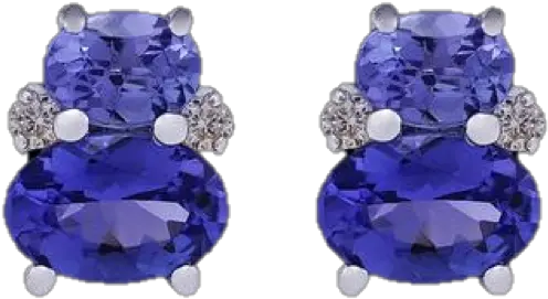 Tanzanite 117ct U0026 Diamond Earrings Earrings Png Diamond Earring Png