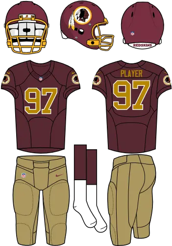 Washington Redskins Alternate Uniform National Football Baltimore Ravens Home Uniforms Png Washington Redskins Logo Png