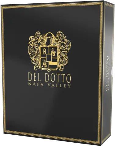 Box 2 And 3 Bottle Black Dd Gold Logo Del Dotto Vineyards Book Cover Png Dd Logo