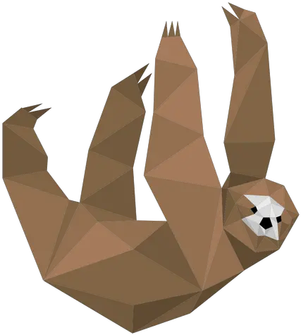 Claw Sloth Low Poly Transparent Png U0026 Svg Vector File Origami Sloth Cartoon Claw Png