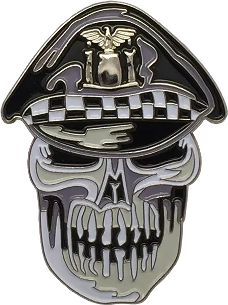 Chicago Police Biker Skull Lapel Pin Skull Png Cop Hat Png