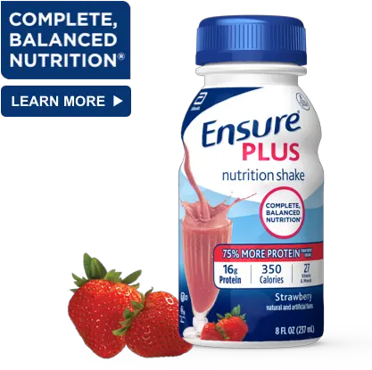 Ensure Plus Strawberry High Calorie Shakes For Weight Gain Ensure Plus Strawberry Png Gain Weight Icon