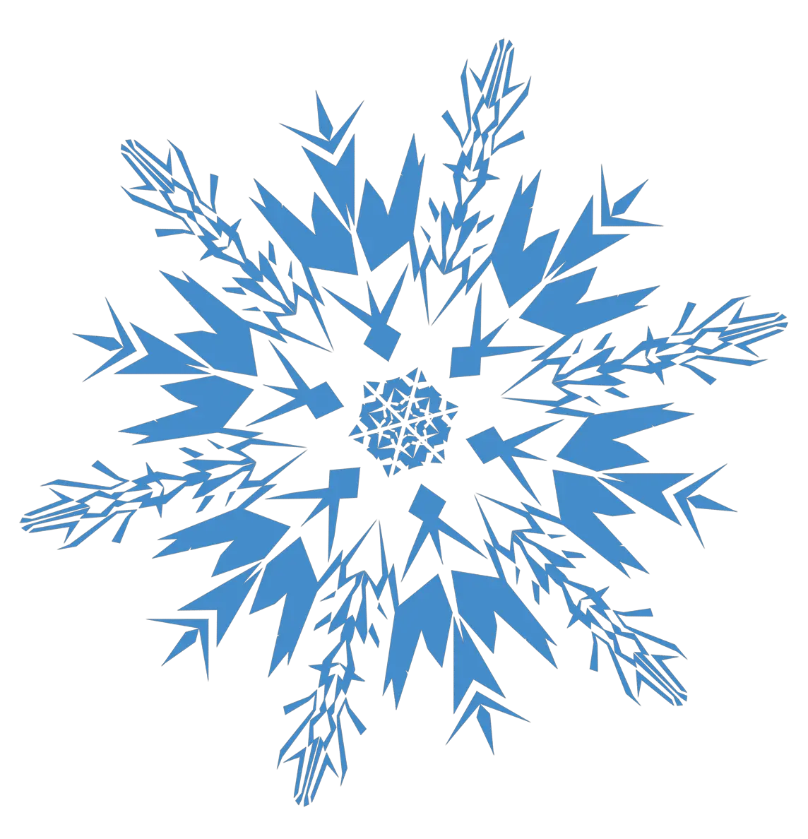 Blue Snowflake Border Png