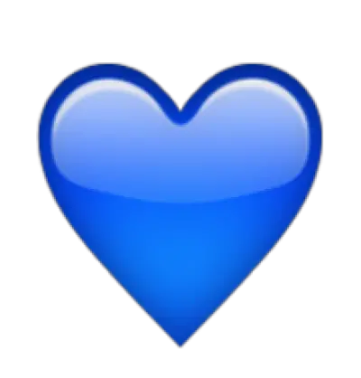 Download Hd Free Png Ios Emoji Blue Heart Images Blue Heart Emoji Png Ios Emoji Png