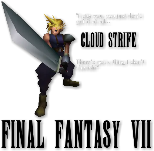 Cloud Strifeu0027s Profile Ff7 Cloud Battle Model Png Cloud Strife Png