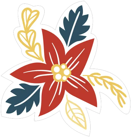 Branch Flower Leaf Flat Transparent Png U0026 Svg Vector Floral Poinsettia Icon