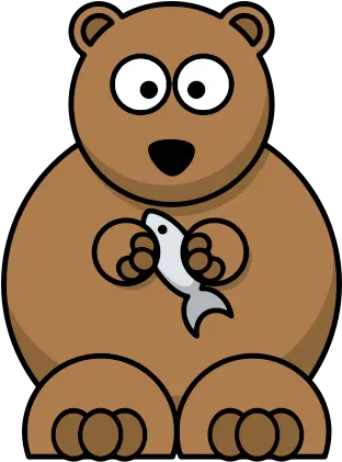 Cartoon Bear Cartoon Bear Eating Fish Png Cartoon Bear Png