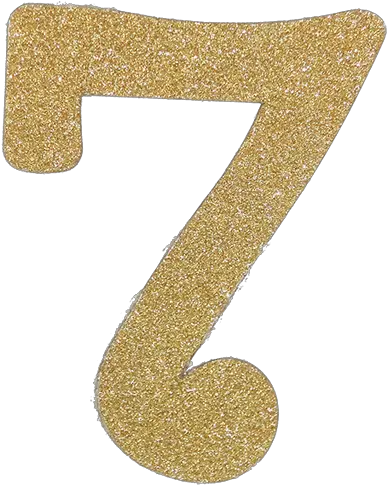 Download Glitter Number 7 Png Number 7 Gold Glitter Png Number 7 Png