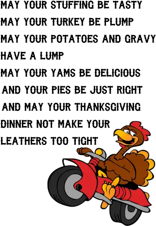 Transparent Background Turkey Motorcycling Png Happy Thanksgiving Transparent Background