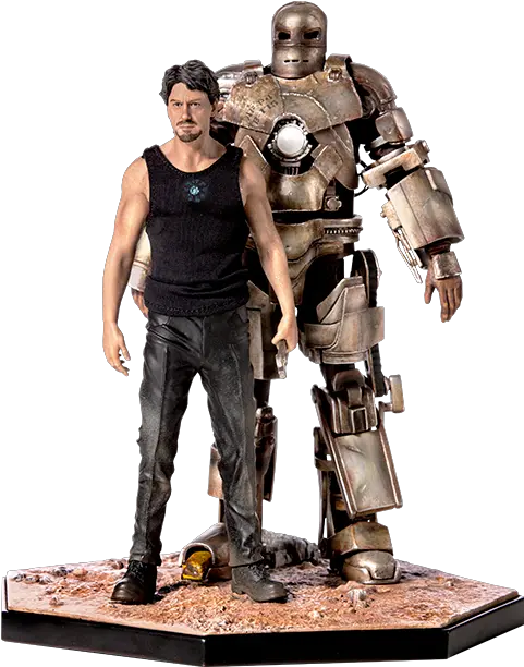 Iron Man Mark I And Tony Stark Statue Tony Stark E Mark 1 Iron Studios Png Tony Stark Png