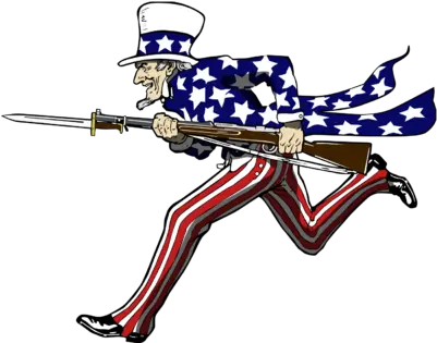 Charging Uncle Sam Uncle Sam Running Cartoon Png Uncle Sam Png