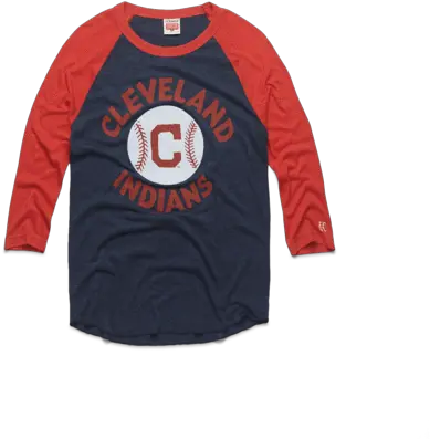 Cleveland Indians 1973 Raglan Retro Mlb Baseball T Shirt Png Cleveland Indians Logo Png