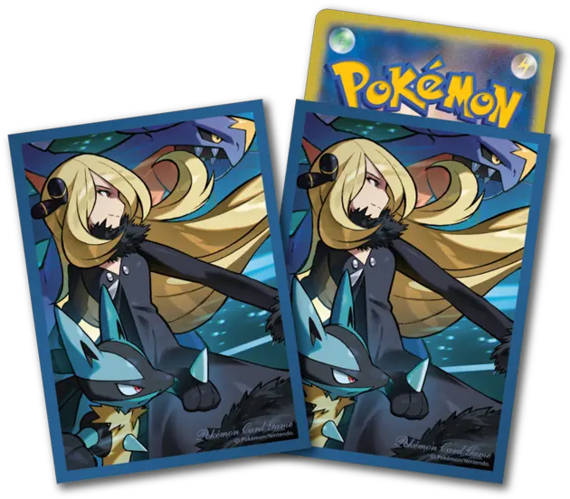 Sleeves 64ct Cynthia Garchomp U0026 Lucario Pokemon Center Pokemon Center Sleeves Png Lucario Png