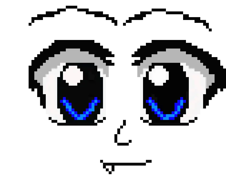 Download Anime Eyes Nose And Mouth Anime Mouth Pixel Art Pixel Art Gacha Life Png Anime Eyes Transparent